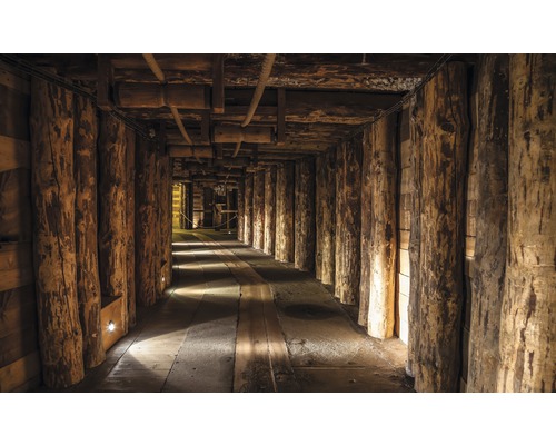 Galerie en bois avec supports en bois et plancher en bois