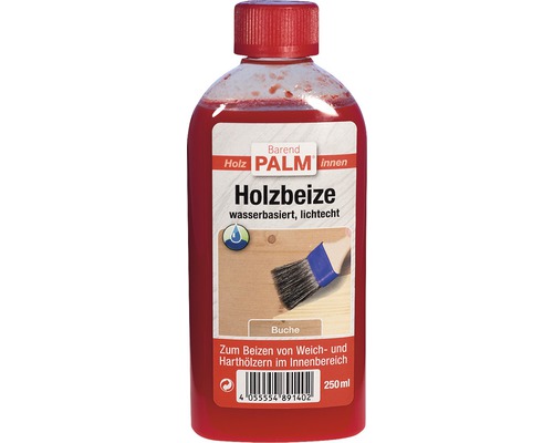 Holz Palm Lasure pour bois à base d''eau, résistante à la lumière, pour l''intérieur dans un flacon de 250 ml