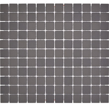 Mosaïque avec carreaux de verre carrés gris