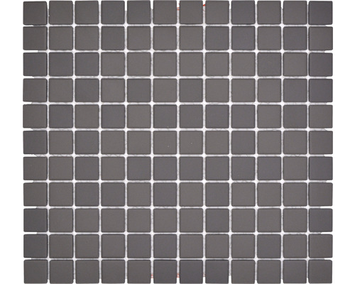 Mosaïque en céramique CU 050 marron 32.7x30.2 cm Mosaïque avec carreaux de verre carrés gris