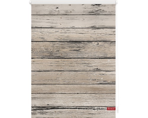 Store enrouleur avec motif de planches de bois