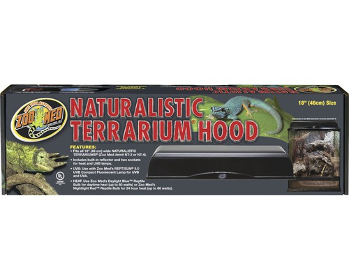 Abdeckung Zoo Med Naturalistic Terrarium Hood 46 cm schwarz