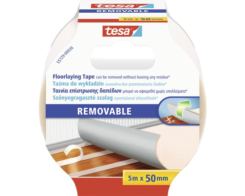 Ruban adhésif Tesa pour moquette, amovible, 5 m x 50 mm
