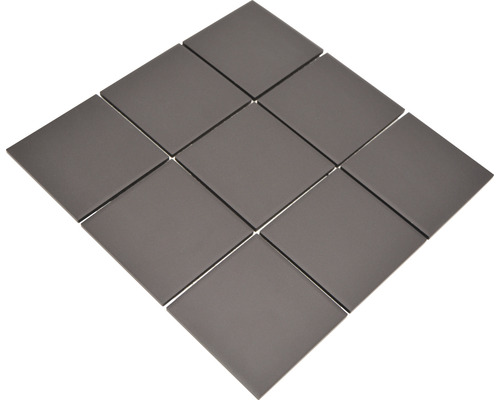 Mosaïque en céramique CU 922 noir 29.25x29.25 cm Carreaux de mosaïque carrés gris, adaptés aux revêtements muraux et de sol
