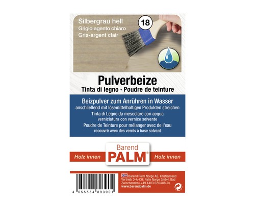 Pulverbeize Barend Palm silbergrau hell 12,5 g