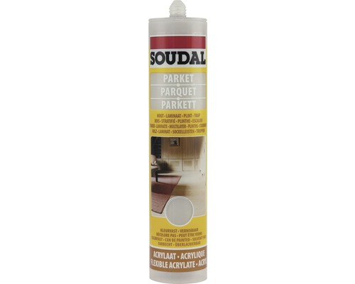 Matériau d'étanchéité pour parquet Soudal gris clair 290 ml