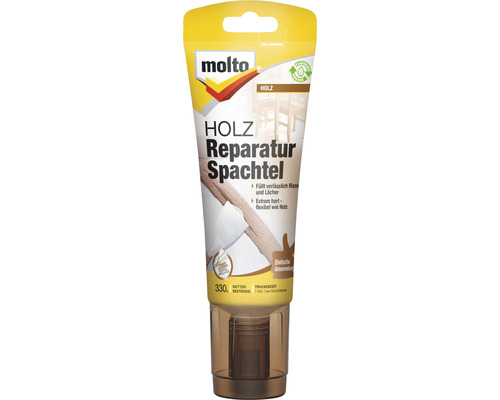 Enduit de réparation pour bois Molto 330 g Tube de mastic de réparation pour bois Molto