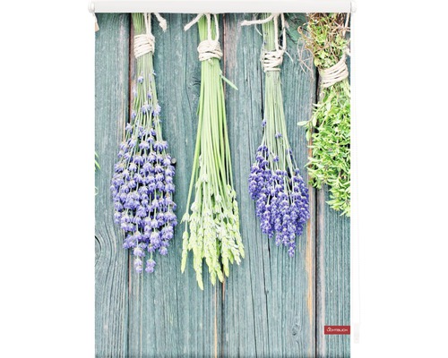Store enrouleur avec motif de bouquets d''herbes