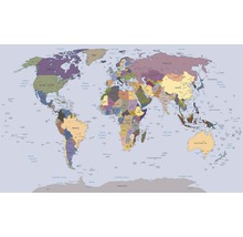 Carte du monde avec pays et océans