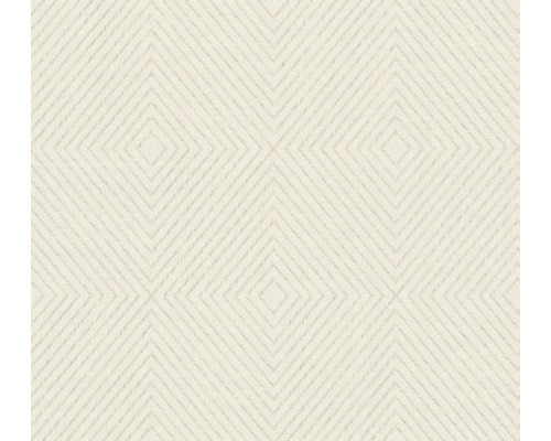 Papier peint intissé 36926-3 Metropolitan 3D Mosaïque crème Textile à motifs avec motif géométrique losange