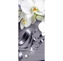 Dekoratives Paneel mit Orchideen und floralen Elementen