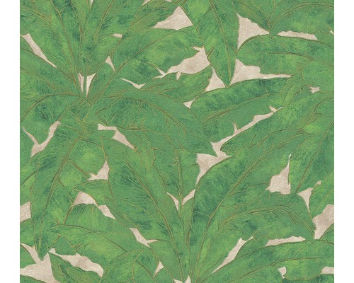 Papier peint intissé 36927-3 Metropolitan Feuilles vert-or