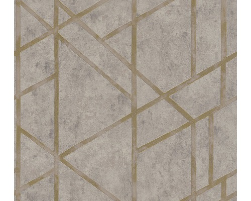 Papier peint intissé 36928-3 Metropolitan Graphique gris chaud Papier peint à motif géométrique