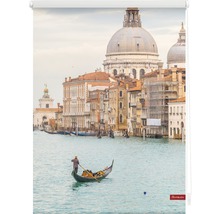 Store enrouleur avec un motif de Venise avec une gondole sur l''eau devant de vieux bâtiments