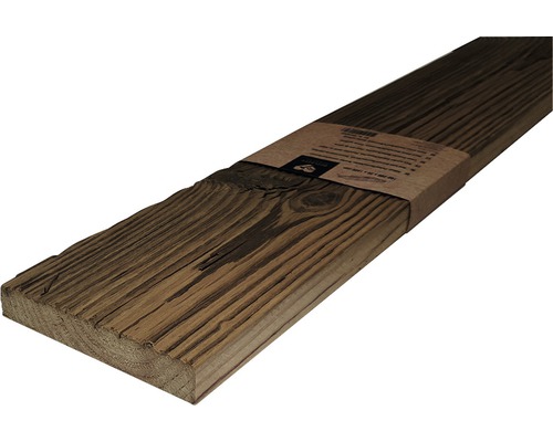 Planche en bois ancien Buildify brûlée par le soleil épicéa/pin/sapin 20x80-120 mm longueur : 1500 mm