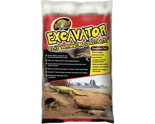 Bodengrund ZOO MED Excavator Clay Burrowing Substrate 4,5 kg Zoo Med Excavator Lehmsubstrat für grabende Reptilien