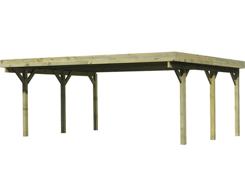 Holzcarport mit Flachdach