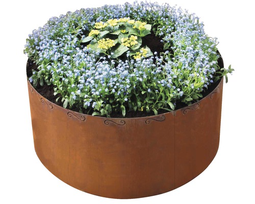 Jardinière surélevée ronde bellissa acier Corten Ø 110 x 50 cm