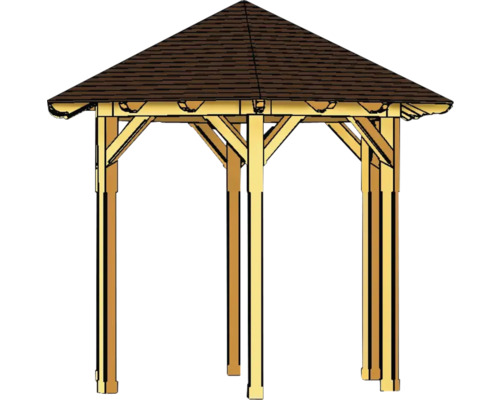 Holzpavillon mit Dach