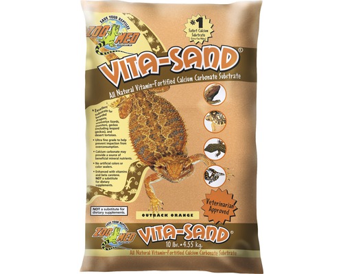 Bodengrund ZOO MED Vita-Sand Outback Org 4,5 kg Zoo Med Vita-Sand All Natural Vitamin-Fortified Calcium Carbonate Substrat, 4,55 Kilogramm