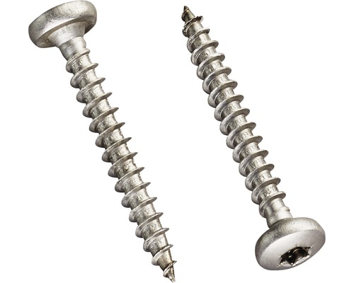 Vis inox Gutta V2A pour bois 4,5 mm x 35 mm paquet = 20 pces Deux vis à tête bombée avec six pans creux
