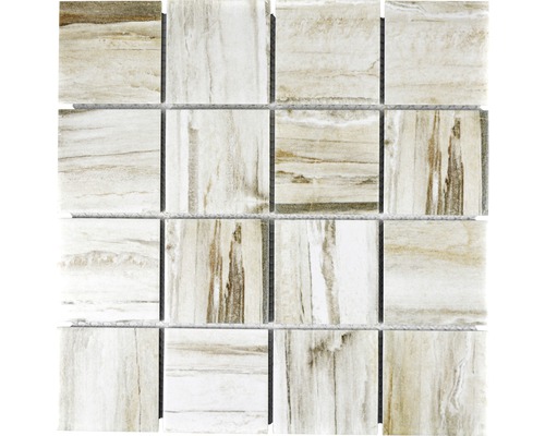 Mosaïque en céramique CIM Q73 WL 30,6x30,6 cm bois clair Mosaïque avec aspect bois