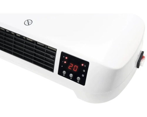 Radiateur soufflant électrique mural avec affichage numérique de la température