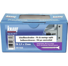 Vis pour construction rapide Knauf filetage à pas grossier TN 3,9 mm x 35 mm paquet = 250 pces