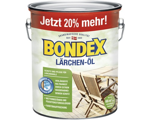 Huile pour bois BONDEX mélèze 3 L +20%