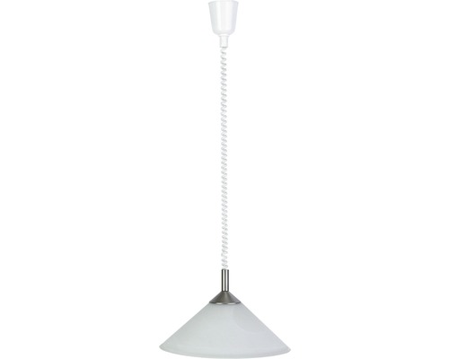 Lampe suspendue avec abat-jour conique et câble spiralé