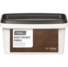 Peinture de finition effet rouille Style Color dans un récipient blanc