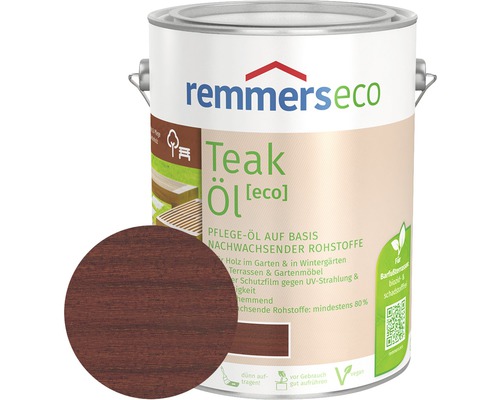 Peinture à l'huile pour bois de teck Remmers eco 2,5 l