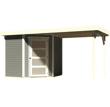 Gartenhaus Karibu Anvik 3 mit Schleppdach 467 x 238 cm terragrau
