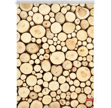 Rollo mit Holzstapel Motiv