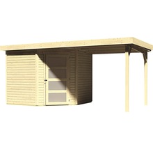 Gartenhaus Karibu Anvik 5 mit Schleppdach 493 x 262 cm natur