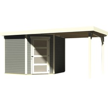 Gartenhaus Karibu Anvik 5 mit Schleppdach 493 x 262 cm terragrau