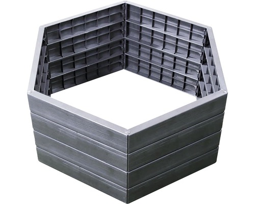 Jardinière surélevée en plastique de forme hexagonale
