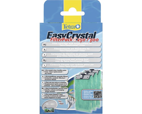 Filterkartusche Tetra Tetratec EasyCrystalFilter Pack mit Aktivohle Tetra EasyCrystal Filterpack C250/300 mit Aktivkohle für Aquarienfilter