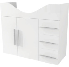 Waschtischunterschrank Baden Haus Aida Breite 80 cm weiß hochglanz montiert
