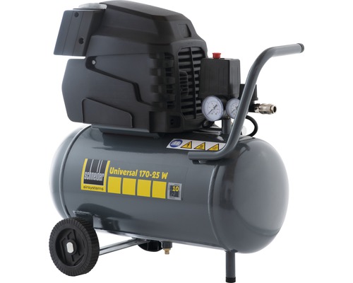 Compresseur Schneider Universal 170 L puissance d'aspiration 25 L cuve 8 bar Compresseur à piston Schneider Universal 170-25 W avec une pression de 10 bars