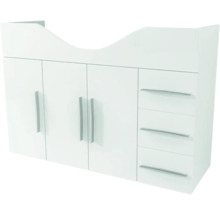 Meuble sous-vasque Baden Haus Aida couleur de façade blanc à haute brillance brillant 100 x 70 x 33,5 cm