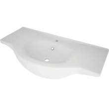 Vasque en céramique sanitaire avec trou de robinet et trop-plein