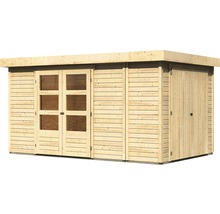 Gartenhaus Karibu Karola 6 mit Anbauschrank 404 x 262 cm natur