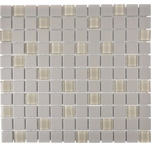 Quadratisches Mosaik aus Keramik und Glas