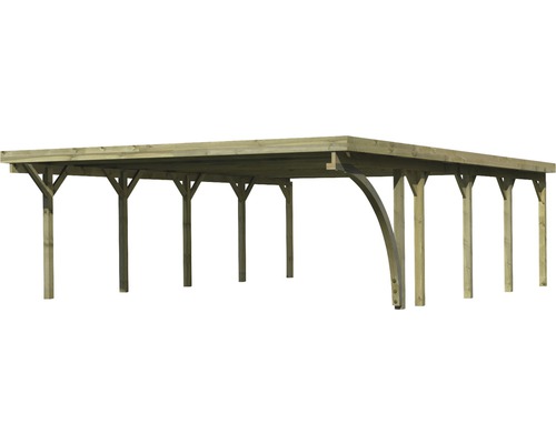 Holz Carport mit acht Pfosten