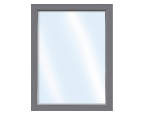 Élément fixe de fenêtre en plastique, verre de sécurité trempé, ARON Basic blanc/anthracite 700x1600 mm (non ouvrable)