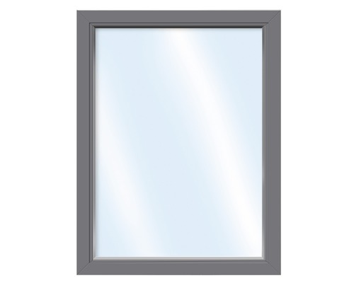 Élément fixe de fenêtre en plastique, verre de sécurité trempé, ARON Basic blanc/anthracite 700x1650 mm (non ouvrable)