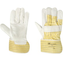 Gants de travail en cuir jaunes