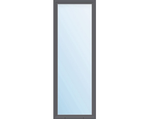 Fenêtre en PVC 1 battant verre de sécurité trempé ARON Basic blanc/anthracite 550x1650 mm tirant gauche