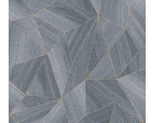 Papier peint intissé 36133-3 Daniel Hechter 7 triangles gris Papier peint avec motif graphique triangulaire imitation bois